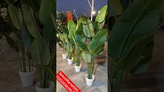 Artificial flowers artificial plants planters  golden planters artificial pampus grass [upl. by Everson]