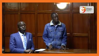 UoN student Bernard Wangila who was arrested with alleged petrol can charged in court [upl. by Cullin]