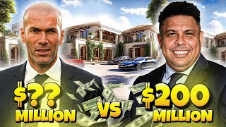 Zidane vs Ronaldo Nazário  Which Retired Player is Richer [upl. by Hortense]