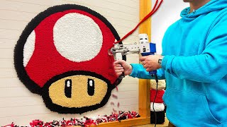 ASMR Rug Tufting  Mario Mushroom Rug Start To Finish [upl. by O'Grady]