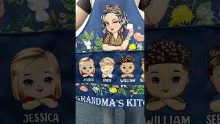 Grandmas Kitchen With Grandkids  Personalized Apron [upl. by Eiramlehcar864]