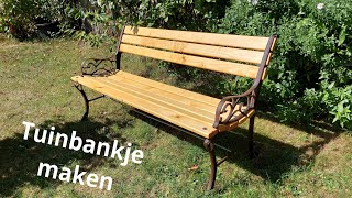 Oud Gietijzeren Tuinbankje Restaureren [upl. by Falzetta]