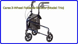 REVIEW 2024 Carex 3Wheel Foldable Rollator Model Trio ESSENTIAL details [upl. by Hilarius]