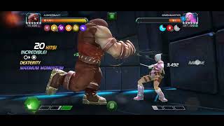 MCoC 726 Gwenmaster Boss Fight Juiced Path Using 2 Juggs and MCOC NOOBS Expert Guidance [upl. by Dryden]