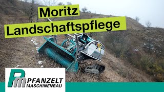 Forstraupe mit Forstfräse Was kann die Moritz Fr50 Raupe in der Landschaftspflege [upl. by Eicarg]