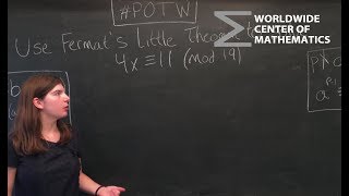 PotW Solving a Linear Congruence using Fermats Little Theorem Number Theory [upl. by Nnep]