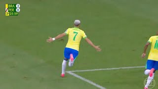 Amazing 🔥 Andreas Pereira Goal Brazil Vs Peru 30 All Goals Analysis amp Extended Highlights [upl. by Amron]