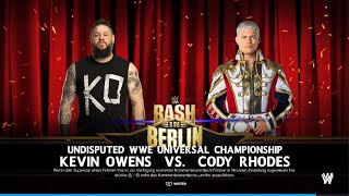 Kevin Owens VS Cody Rhodes  Bash in Berlin [upl. by Vinn]