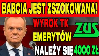 PRZEŁOMOWY WYROK TK TYSIĄCE EMERYTÓW W POLSCE OTRZYMAJĄ CO NAJMNIEJ 4000 zł NA KONIEC PIĄTKU [upl. by Sulihpoeht727]