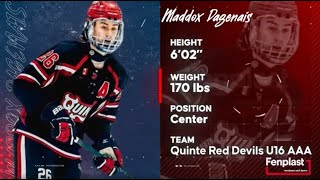 Fenplast QMJHL Prospects  Maddox Dagenais [upl. by Aneen]