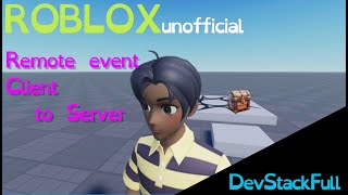 Roblox remote event  client to server [upl. by Adalbert]