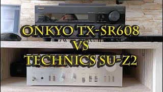 ONKYO TXSR608 vs TECHNICS SUZ2  Kolumny DIY STX  test [upl. by Oiramej]