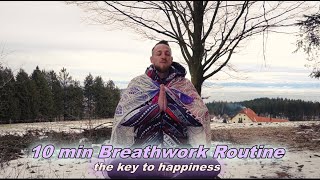 10 Minuten Breathwork Routine geführt  quotthe key to happinessquot 777 Hz [upl. by Imac]