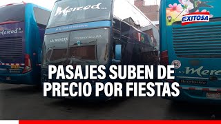 🔴🔵¡Atención Pasajes de buses interprovinciales ya están aumentando de precio por Fiestas Patrias [upl. by Wernick98]