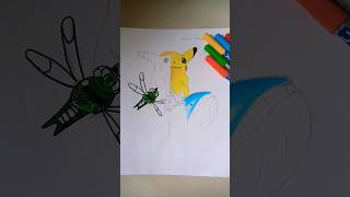 pencil colour 🆚 brush pen Pokemon drawing music phonk art drawing pokemonrateitorhateit [upl. by Ruffi]