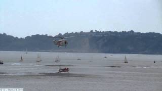 HM Coastguard Rescue and RNLI practising off Teignmouth Devon 8th August 2010 [upl. by Atinel]