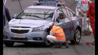 FIA WTCC 2009 Pau  Safety Car Crash [upl. by Anaile]