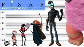 🌟 Pixar Charm Characters Size Showdown  Satisfying Animation Marvels Pixar SizeComparison [upl. by Hitt]