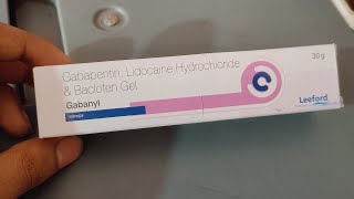 Gabanyl Gel Uses in Hindi। Gabapentin  Lidocaine Baclofen Gel Uses Dose  Side effect painkiller [upl. by Annaek]