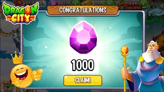 How to Get 1000 Gems Reward in Dragon City for Beginners 2 😍 [upl. by Ylera347]