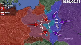 Invasion of Poland in 1 minute using Google Earth [upl. by Ybanrab]