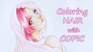 Tutorial  Coloring HAIR with COPIC [upl. by Webster210]