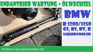 BMW R1200  R1250 GS LC Endantrieb  Kardan Wartung und Ölwechsel [upl. by Sairacaz]