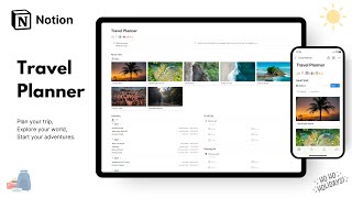 Simple Travel Planner for your best trip  Notion Travel Planner Template Free Download [upl. by Zolnay761]