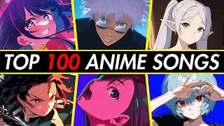 TOP 100 Most Streamed Anime Songs OPENING  ENDING  OST [upl. by Ramalahs71]