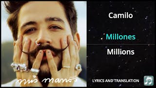 Camilo  Millones Lyrics English Translation  Dual Lyrics English and Spanish  Subtitles Lyrics [upl. by Marabel]