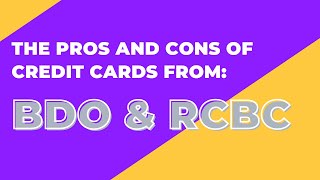 Review of BDO and RCBC Credit card after a month of using [upl. by Rabbi327]