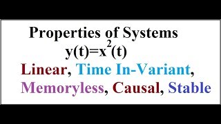 Properties Of Systems  Example 1 [upl. by Rodriguez]