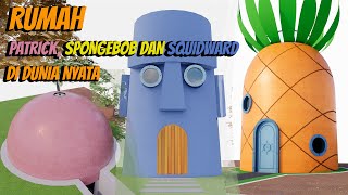 Rumah Spongebob Patrick dan Squidward di Dunia Nyata ❗ [upl. by Nahta]