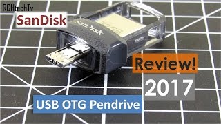 SanDisk Usb OTG Pendrive 2017 Unboxing and Review including Speed Test [upl. by Domineca]