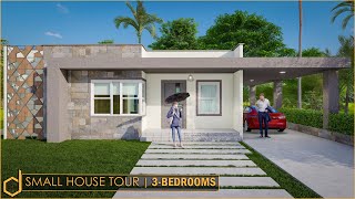 Stunning Small House Design Tour  Modern 3Bedroom Family Home  Interior amp Exterior Tour [upl. by Eikcin473]