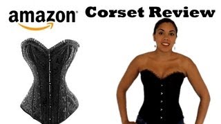 Amazoncom Black Floral Tapestry SteelBoned Corset Review  Lucys Corsetry [upl. by Erkan371]