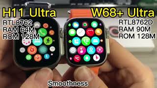 H11 ULTRA VS IWO w68 ultra smartwatch iwo [upl. by Wall966]