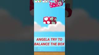 Angela try to balance the box shorts tom games funny viralvideo [upl. by Sheri]