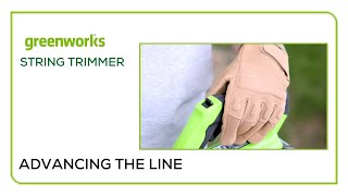 Greenworks String Trimmer  How to advance the line [upl. by Nyladnor]