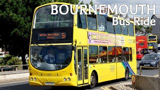 🇬🇧 Bournemouth Bus Ride UK [upl. by Htebsle]