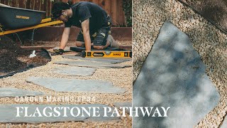 Building a Stepping Stone Garden Pathway｜Kitchen Garden Update｜Flagstone Walkway DIY｜GardenMakingEP4 [upl. by Nirmak]