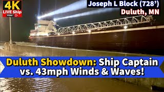 ⚓️Duluth Showdown Ship Captain vs 43mph Winds amp Waves [upl. by Sucramd115]