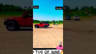 Thar vs scorpio 😈😈 thar tharloverthar scarpio scorpio automobile modified offroading [upl. by Adamson]