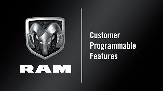 Customer Programmable Features  How To  2020 Ram ProMaster [upl. by Ttezzil535]