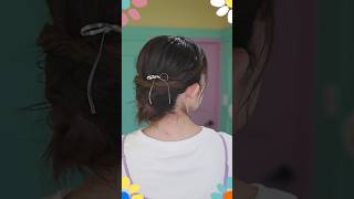 ピン無し！お呼ばれにも使える👰まとめ髪ヘアアレンジ♪ shorts hairstyle [upl. by Macintyre]