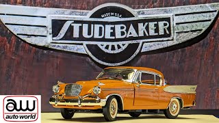 118 1957 Studebaker Golden Hawk Diecast Model Unboxing amp Review by Auto World [upl. by Howlyn]