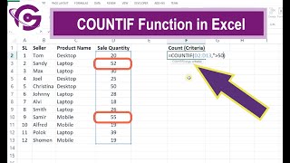 How to use COUNTIF function in Excel Easily [upl. by Buroker]