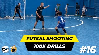 100x FUTSAL DRILLS  Futsal Shooting Drill 16  CORNER SHOOTING [upl. by Nwahsyd]