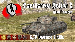 Caernarvon Action X  67K Damage 4 Kills  WoT Blitz Replays [upl. by Infeld]