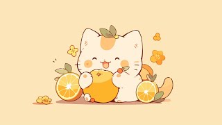 Chillin cat 👑 lofi chill 【Cute lofi music mix】 🍪 studyaestheticchillrelax ♪ [upl. by Belanger236]